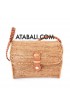 Ata envelope bag with short wire leather handle 